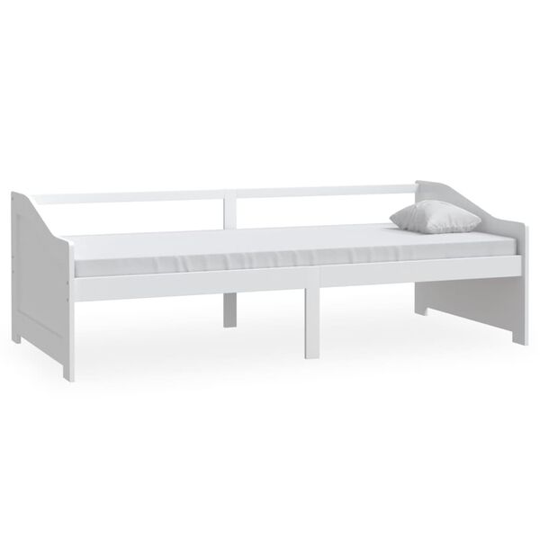vidaXL Day Bed White Solid Pinewood 35.4x78.7in