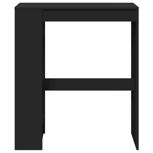 vidaXL Bar Table Black Engineered Wood Medium Bar Table Rectangular