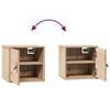 vidaXL Wall Cabinet Natural wood Solid pine wood Compact Wall Cabinet