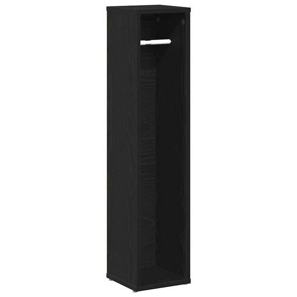 vidaXL Bathroom Cabinet Black Engineered wood Slim Bathroom Cabinet