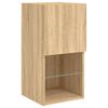 vidaXL 8 Piece TV Wall Units with LED Sonoma Oak Engineered Wood