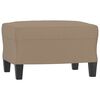 vidaXL Sofa Chair With Footstool Cappuccino Faux leather