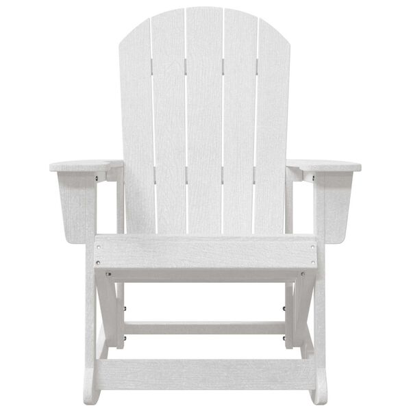 vidaXL Adirondack Rocking Chair White 73.5 x 92 x 90cm HDPE