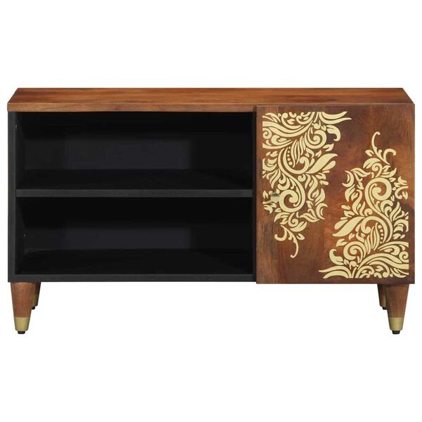 vidaXL TV Cabinet with Shelf Honey Brown 31.50 x 12.99 x 18.11 in
