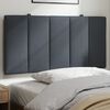 vidaXL Headboard Cushion Dark grey Velvet (100% polyester)