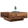 vidaXL Coffee Table Old Wood and Blue 31.50 x 31.50 x 12.20 in