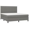 vidaXL Box Spring Bed Dark grey, White