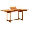 vidaXL Garden Table Solid acacia wood Medium Extendable Garden Table
