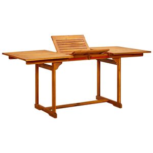 vidaXL Garden Table Solid acacia wood Medium Extendable Garden Table