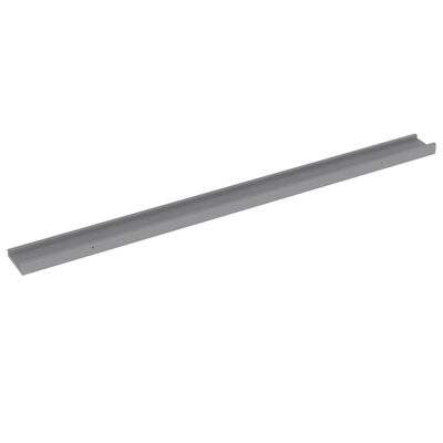 Single gray shelf rail