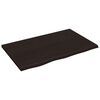 vidaXL Bathroom Countertop Dark Brown 31.5x19.7x0.8" Treated Solid Wood
