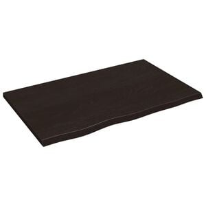 vidaXL Bathroom Countertop Dark Brown 31.5x19.7x0.8" Treated Solid Wood