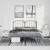 vidaXL Bed Frame Black Powder-coated steel Double Bed Frame