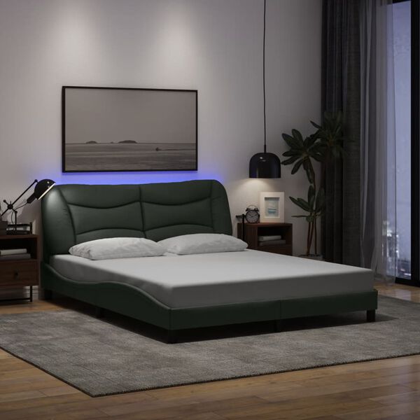 vidaXL Bed Frame Dark Grey