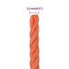 vidaXL Work Rope Orange 0.47 " 164.0 ' Polypropylene