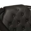 vidaXL Sofa Chair Black Real leather, Aluminum Medium Ergonomic