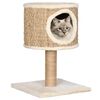 vidaXL Cat Tree Beige Flakeboard Compact Durable Cat Tree Square