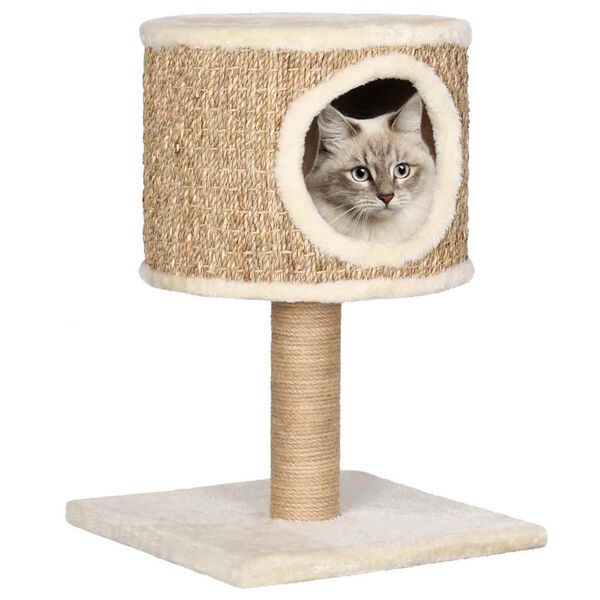 vidaXL Cat Tree Beige Flakeboard Compact Durable Cat Tree Square
