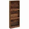 vidaXL Shoe Cabinet Smoked Oak 23.2x6.7x59.1" Engineered Wood