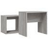 vidaXL Nesting Coffee Table Grey Sonoma Engineered Wood Small Stackable