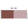vidaXL Side Awning Brown screen, Grey stand