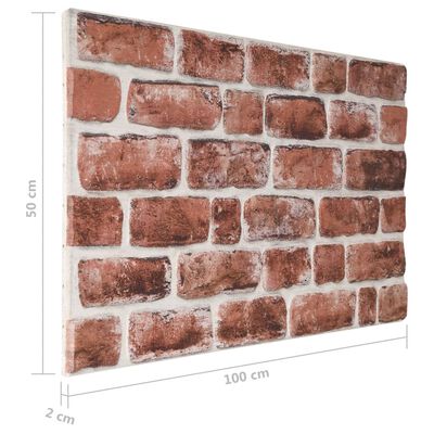 vidaXL 3D Wall Panels with Dark Brown Brick Design 10 pcs EPS