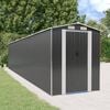 vidaXL Garden Shed Anthracite Galvanized Steel Large Garden Shed