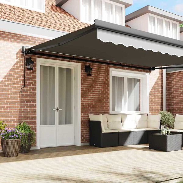 vidaXL Awning Frame Anthracite 157.48 x 118.11 in Aluminium