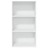 vidaXL Bookcase White Engineered wood Bookcase Rectangular Modern