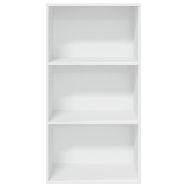 vidaXL Bookcase White Engineered wood Bookcase Rectangular Modern