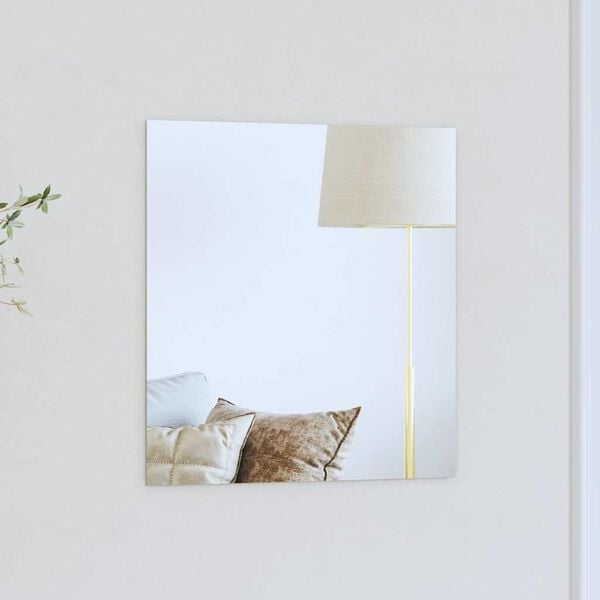 vidaXL Wall Mirror Square 15.75 x 15.75 in Tempered Glass