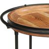 vidaXL Side Table Brown and black Solid acacia wood, iron Medium