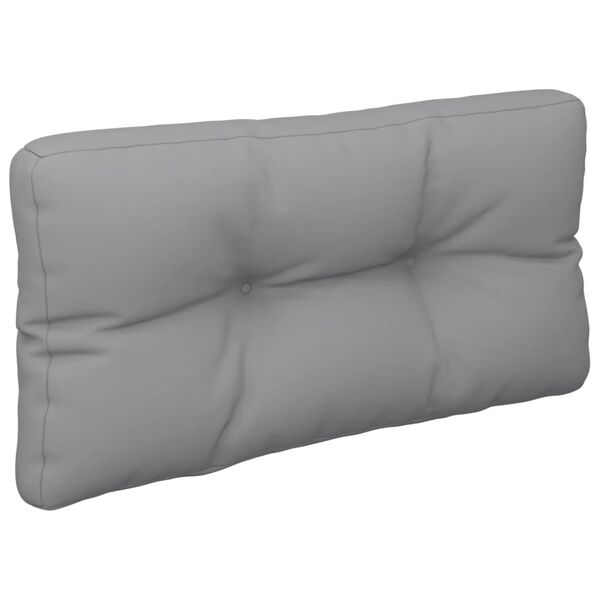 vidaXL Pallet Cushion Grey 100% polyester 27.6 x 15.7 x 4.7 in