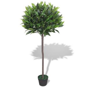vidaXL Artificial Plant Green Plastic, Real wood Medium