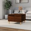 vidaXL Coffee Table Brown Oak Engineered Wood 21.7x21.7x14.4 in