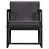 vidaXL Armchair Grey Real leather, Powder-coated steel Single Simple