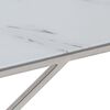 vidaXL Coffee Table Silver Stainless Steel and Tempered Glass