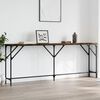 vidaXL Console Table Smoked oak Engineered wood 78.7 x 11.4 x 29.5 in