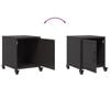 vidaXL Bedside Cabinet Set of 2 Black Cold-rolled steel Bedside Cabinet