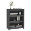 vidaXL Book Cabinet Grey Solid pine wood Medium Book Cabinet