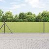 vidaXL Fence Posts Manual 7 pcs Gray Ø32mm 50 cm Galvanized steel