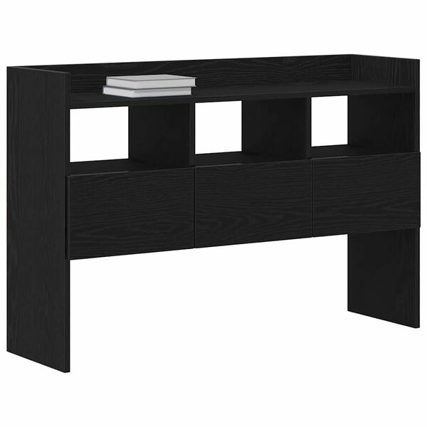 vidaXL Sideboard Black Oak 41.34 x 11.81 x 27.56 in Engineered Wood