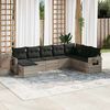 vidaXL Garden Sofa Set Light grey