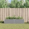 vidaXL Planter Light Grey 195 x 100 x 45 cm Galvanised Steel