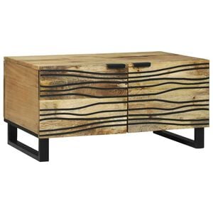 vidaXL Coffee Table Brown and Black 31.50 x 19.69 x 15.75 in