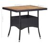vidaXL Dining Set Black and Brown