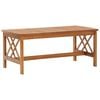 vidaXL Coffee Table Brown Solid Acacia wood Medium Decorative Inlays
