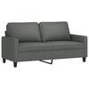 vidaXL 3 Piece Sofa Set with Cushions Dark Gray Fabric