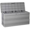 vidaXL Outdoor Storage Box Light Grey Polypropylene 46.1x17.7x22.0 in