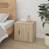 vidaXL Bedside Cabinet Set of 2 Sonoma oak Engineered wood